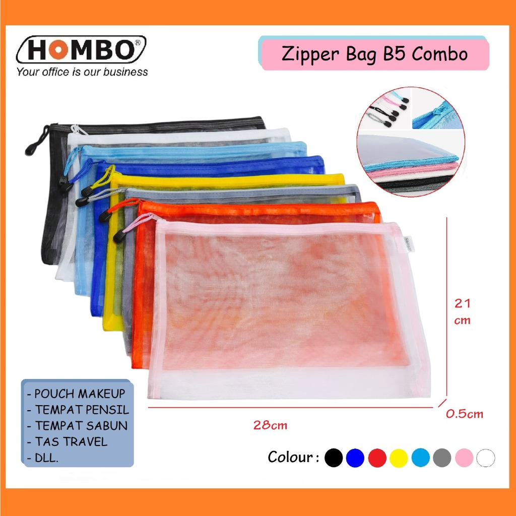 

Zipper Bag B5 / Map Zipper / Map Jaring / Map Resleting / DP793 - B5