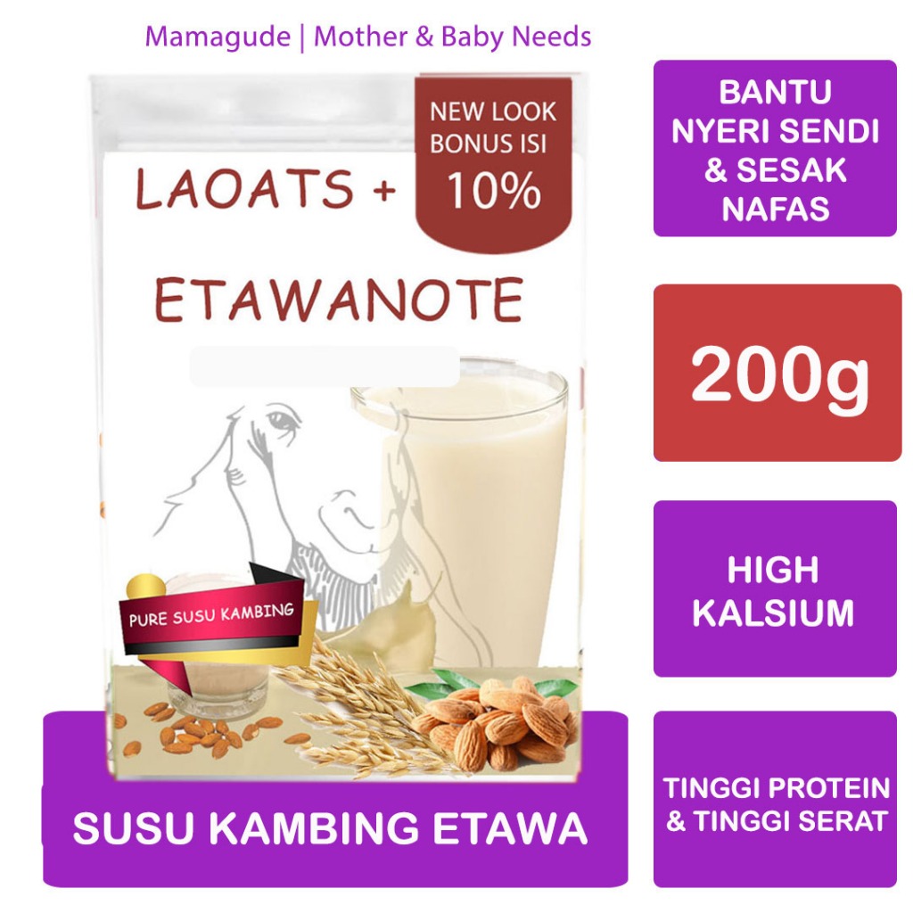 

Susu Kambing Etawa Bubuk 1kg Laoats (200g)