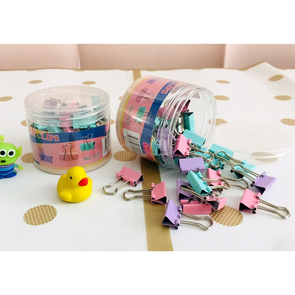 

(40 PCS) BINDER CLIP 107 MACARON (19mm) / PENJEPIT KERTAS