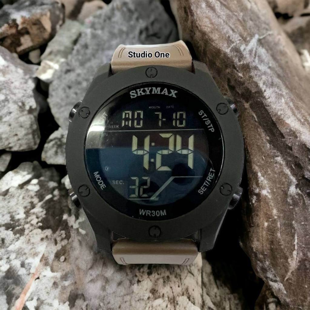 (Studio One) Jam Tangan Digital SKYMAX Strap Ruber Water Resist 2211