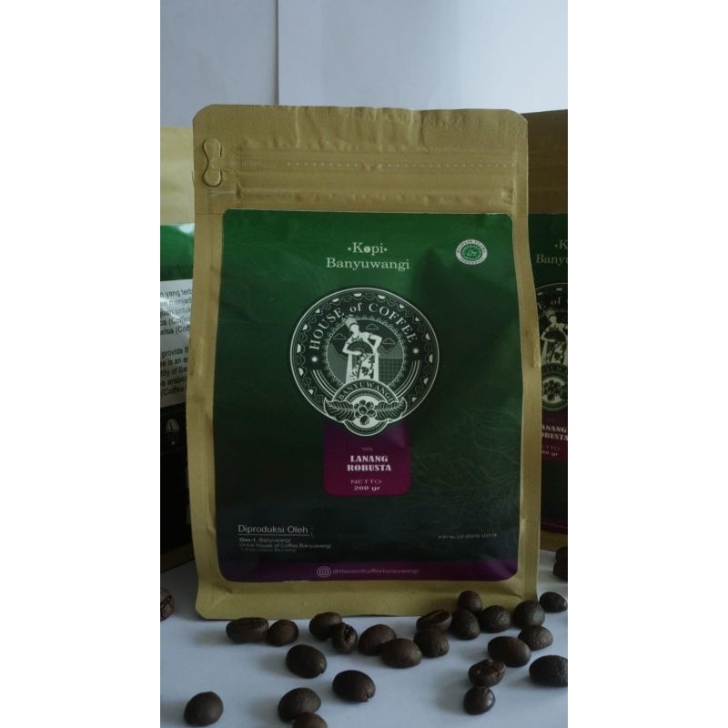 

biji Kopi bubuk lanang Robusta House Of Coffe Banyuwangi 200gr