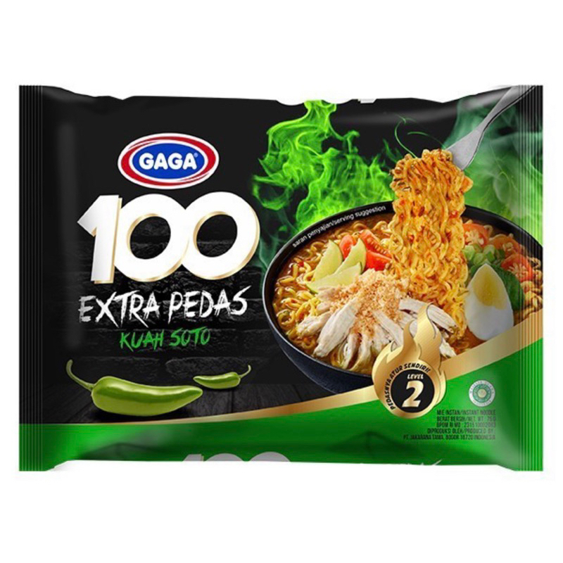 

MIE GAGA 100 EXTRA PEDAS KUAH SOTO 75GR
