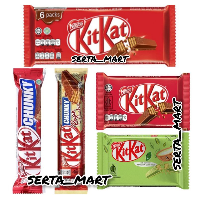 

Kitkat Original Chocolate 2F / Matcha 4F - Kit Kat Chunky Original / Raisin Cookie