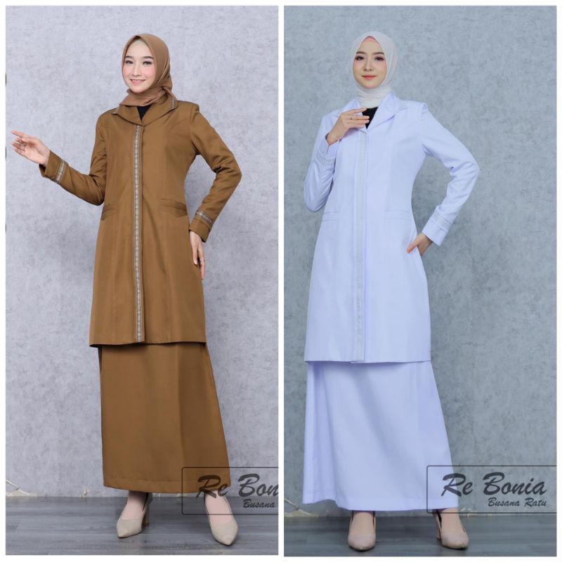 seragam ASN kheki tua wanita/ sergam pemda wanita coklat tua/ seragam pdh guru kheki tua / baju dina