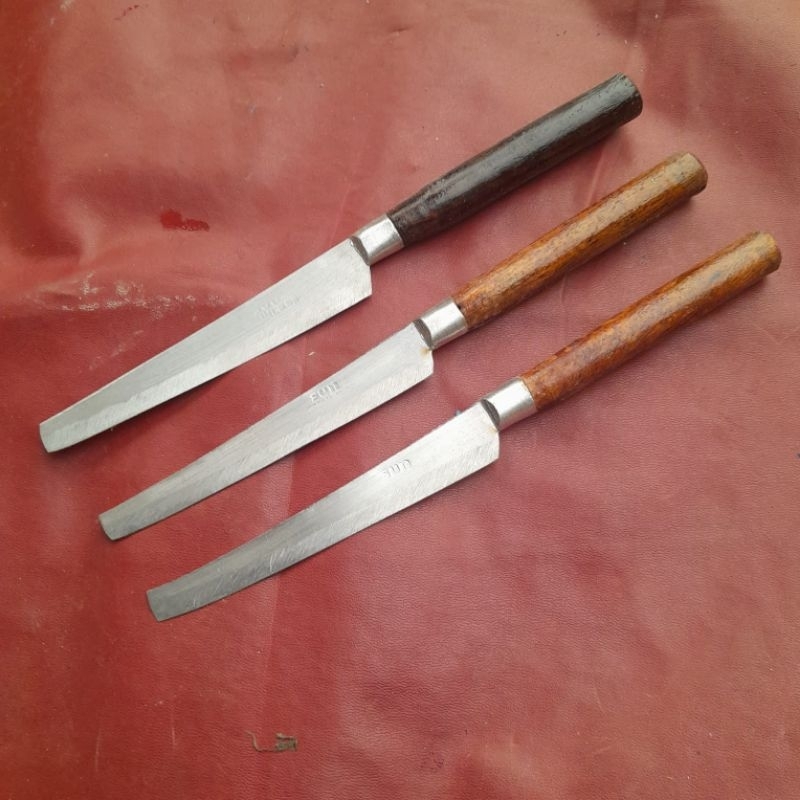 Pisau Dapur. pisau kecil panjang  gagang kayu