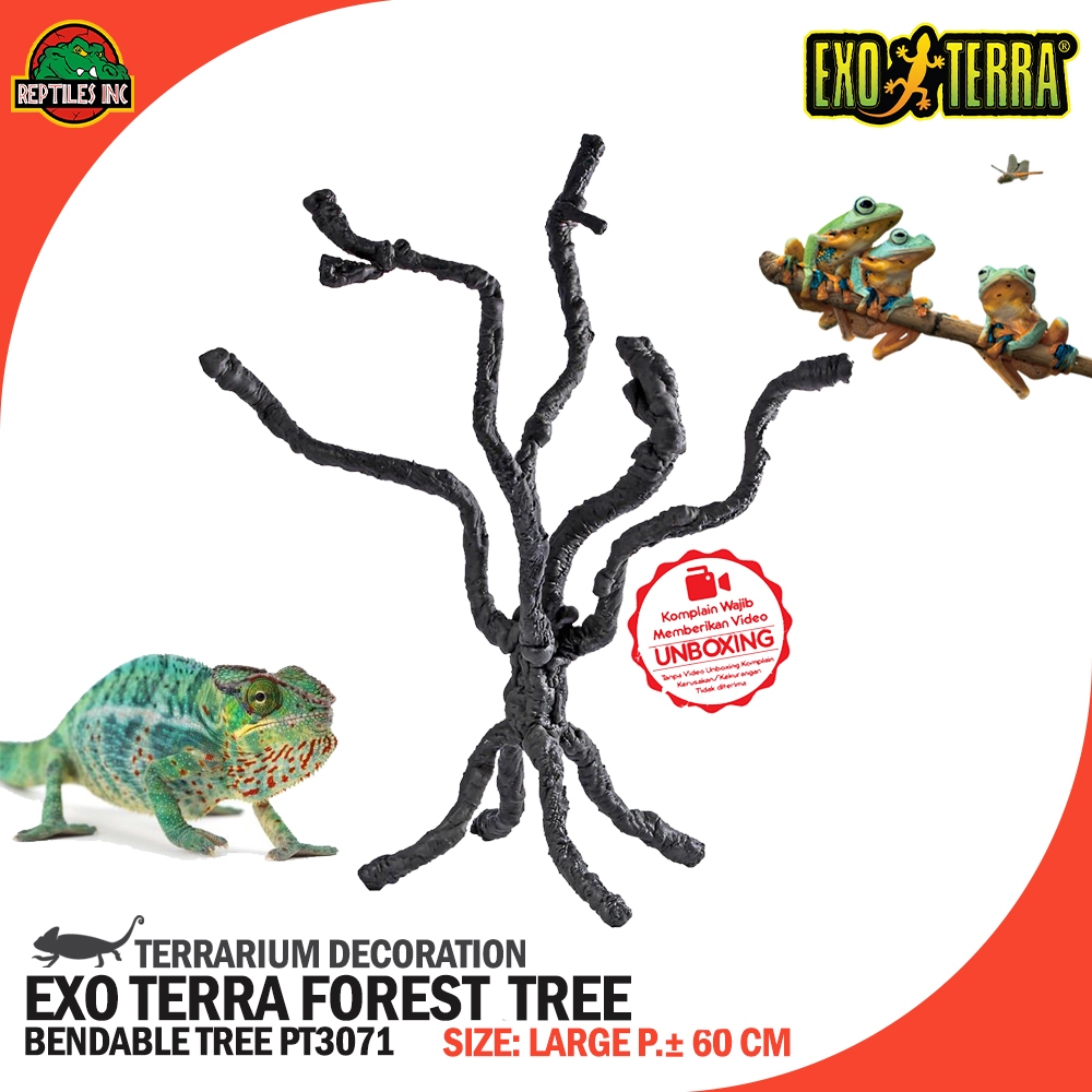 Exoterra Jungle Tree Ranting Pohon Dekor Kandang Hewan Reptil Chameleon Kodok Gecko Iguana