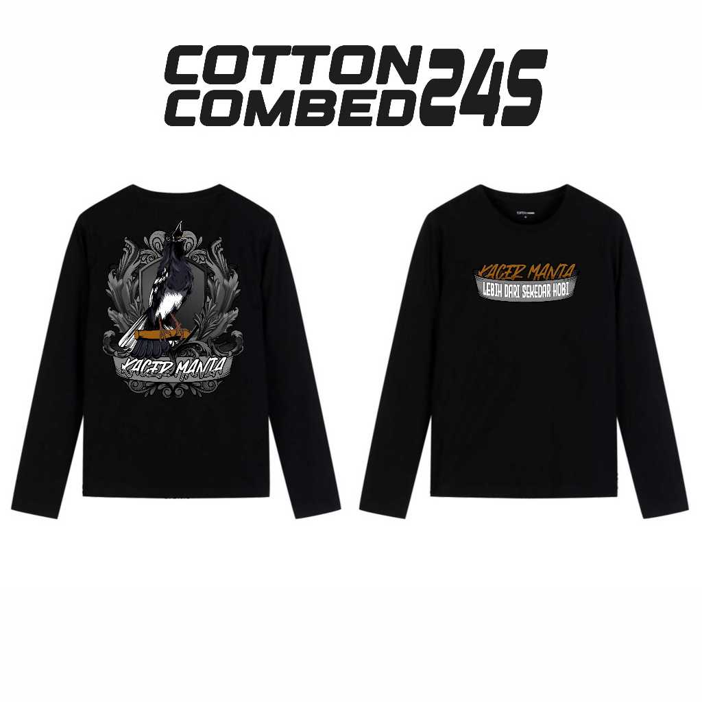KAOS LENGAN PANJANG KACER MANIA INDONESIA BIG SIZE JUMBO BAJU BURUNG KICAU
