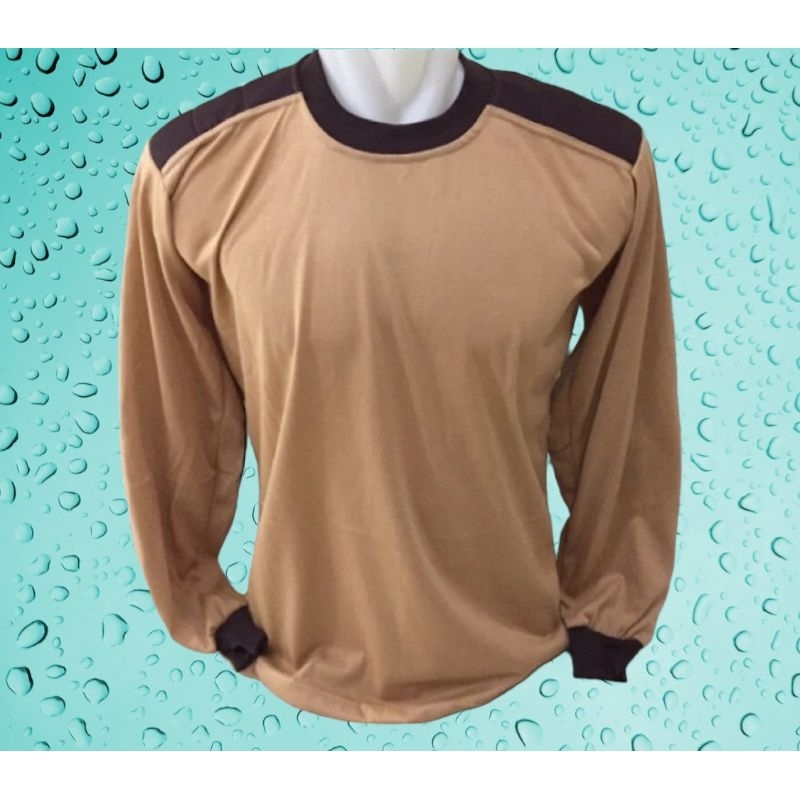 kaos pramuka lengan panjang - kaos penembak coklat pramuka