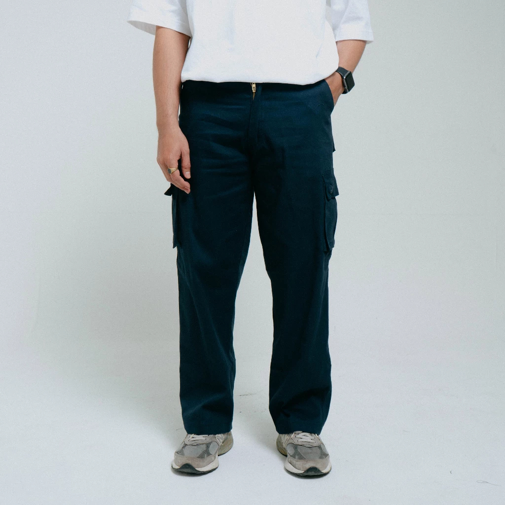 Cargo Pants Celana Pria Oversize Celana Panjang Trousers Straight Long Pants Pria Reguler