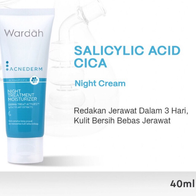 Wardah Acnederm Night Treatment Moisturizer