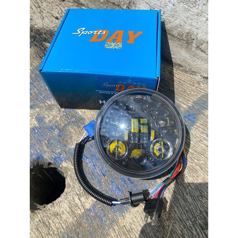 DAYMAKER 5,75 INCH 16 LED SENJA BIRU LAMPU KOTA PUTIH KUNING