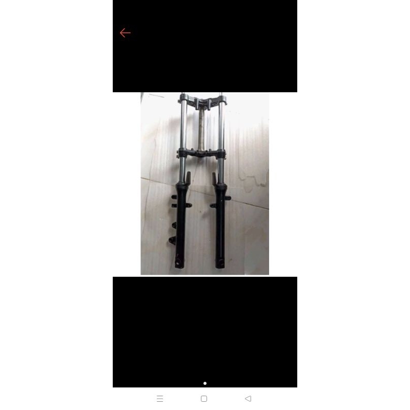 shock depan set segitiga  Satria Fu original copotan.