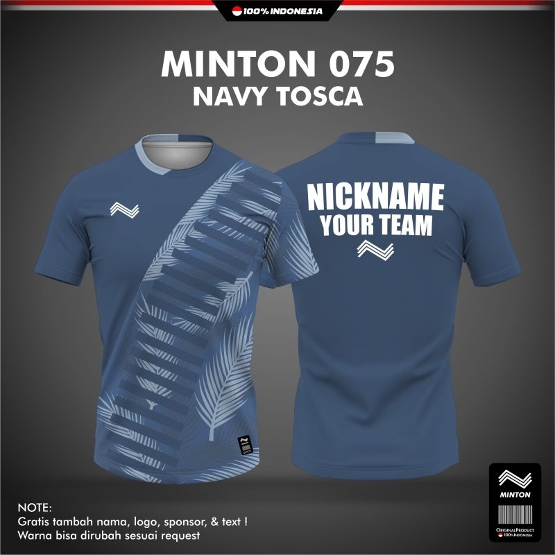 [ ANAK & DEWASA ] BAJU MINTON 075 NAVY TOSCA KAOS BADMINTON VOLLY GOWES IMPORT PINGPONG JERSEY ORIGI