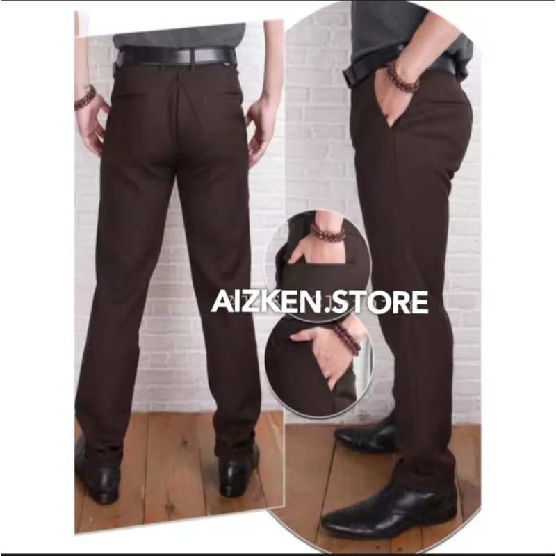 Celana bahan formal slimfit pria celana kantor