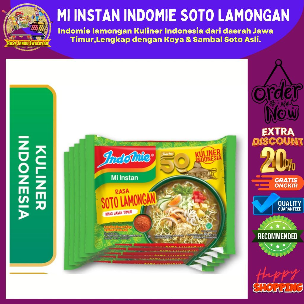 

Indomie Kuliner Indonesia Kuah Soto Lamongan Khas Jawa Timur