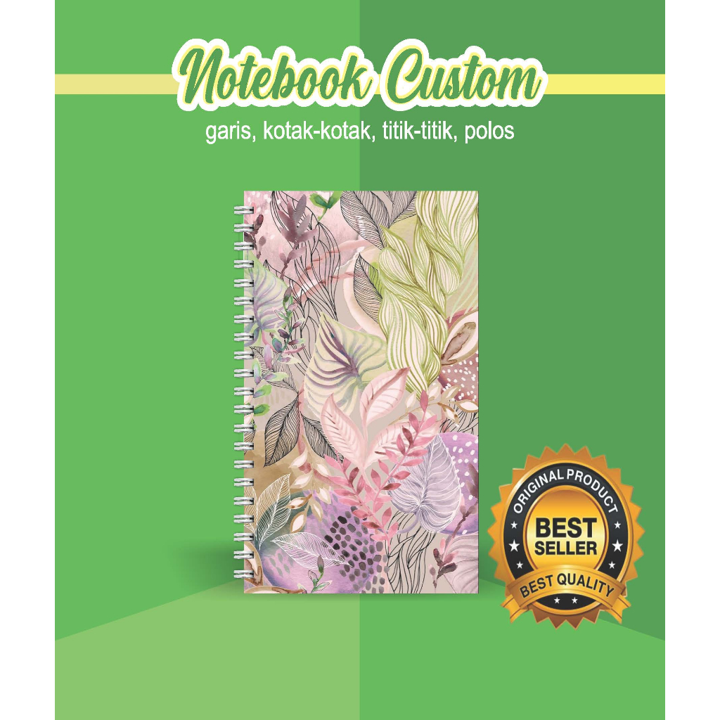 

NOTEBOOK A5 CUSTOM CATATAN/JURNAL BOOKPAPER GRID/KOTAK2#DOTTED/TITIK2#BLANK/POLOS