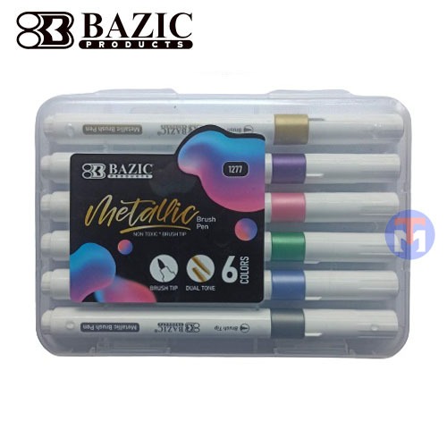 

Brush Pen Metallic 6 Warna Bazic