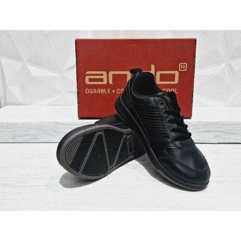 sepatu polos hitam Ando original