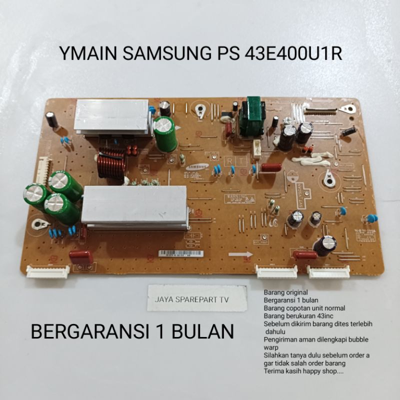 YMAIN YSUS SAMSUNG PLASMA PS 43E400U1R Y MAIN Y SUS MESIN TV SAMSUNG PLASMA PS 43E400