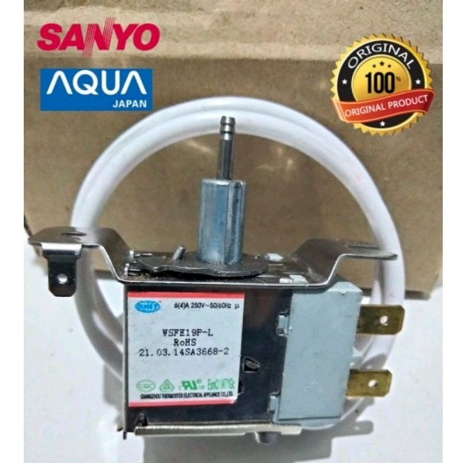 (G(78➸) Thermostat | Sensor Suhu/ Pengatur Suhu Kulkas 1 Pintu SANYO/AQUA Original bisa cod