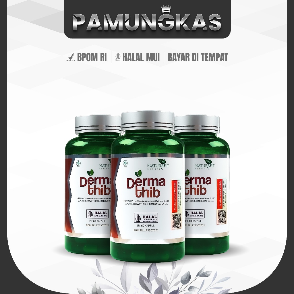 Dermathib - Kapsul Dermathib 3 Botol Dermathib Terapi Kecantikan Premium Untuk Kulit Sehat