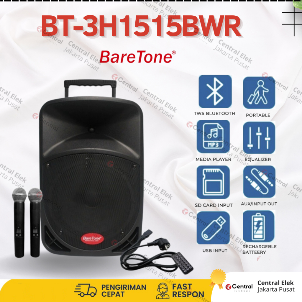 Paket wireless meeting Baretone BT-3H 1515bwr / 15bwr