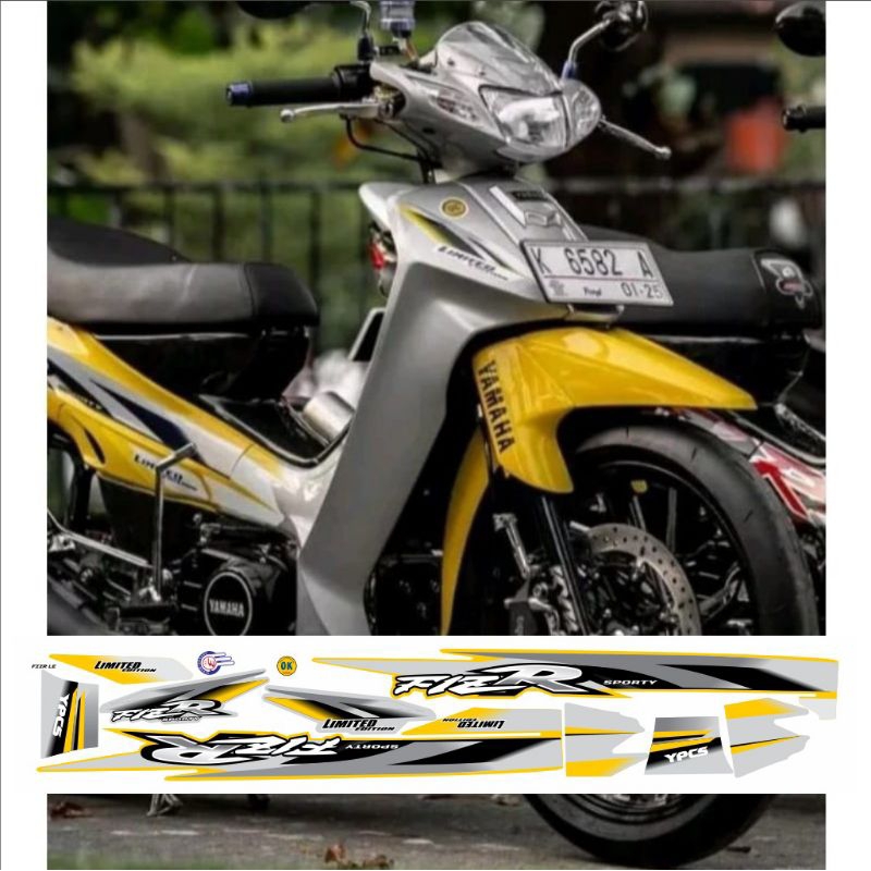 STRIPING FIZR LE CUSTOM FIZ R SILVER KUNING