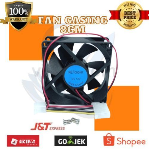FAN CASING 8CM Hitam Net Cooler / fan casing cpu / kipas CPU