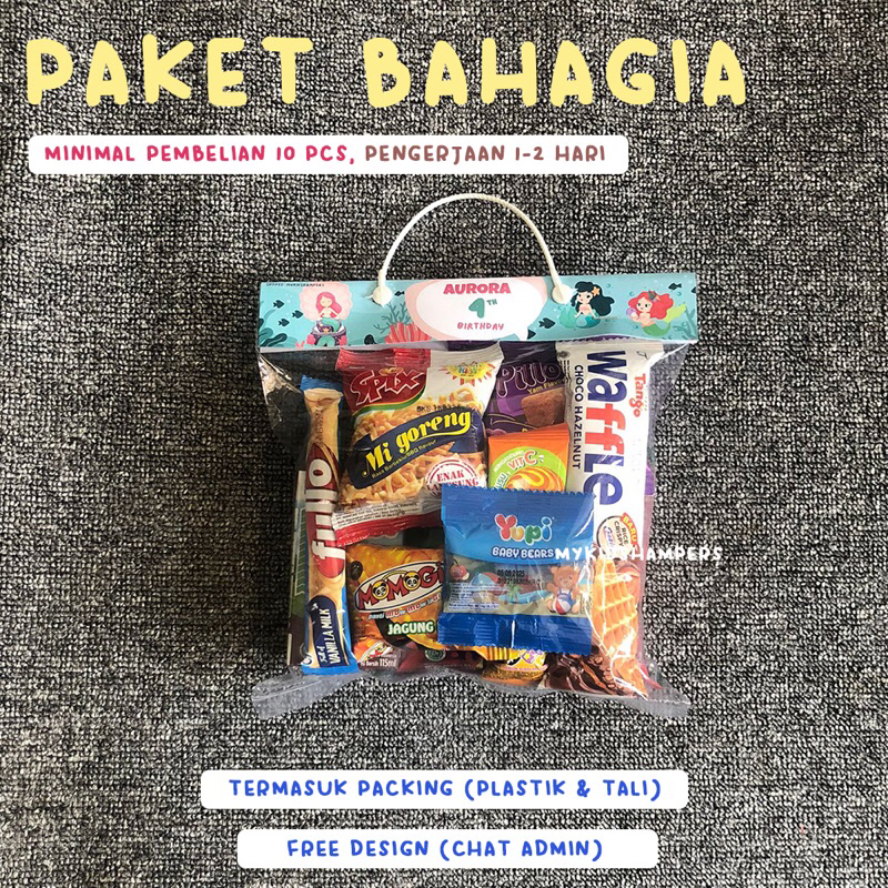 

Paket Ulang Tahun / Bingkisan Ulang Tahun Anak/ Snack Ultah / Hampers Souvenir Birthday Bahagia