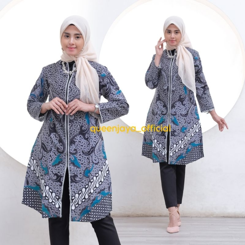 Baju Batik Tunik Cewek Dress Tunik Modern Baju Batik Wanita