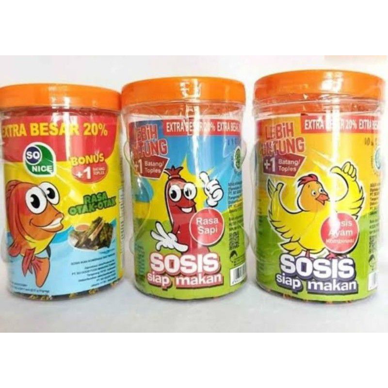 

Sosis So Nice Toples Siap Makan Rasa Sapi / Ayam / Otak-Otak