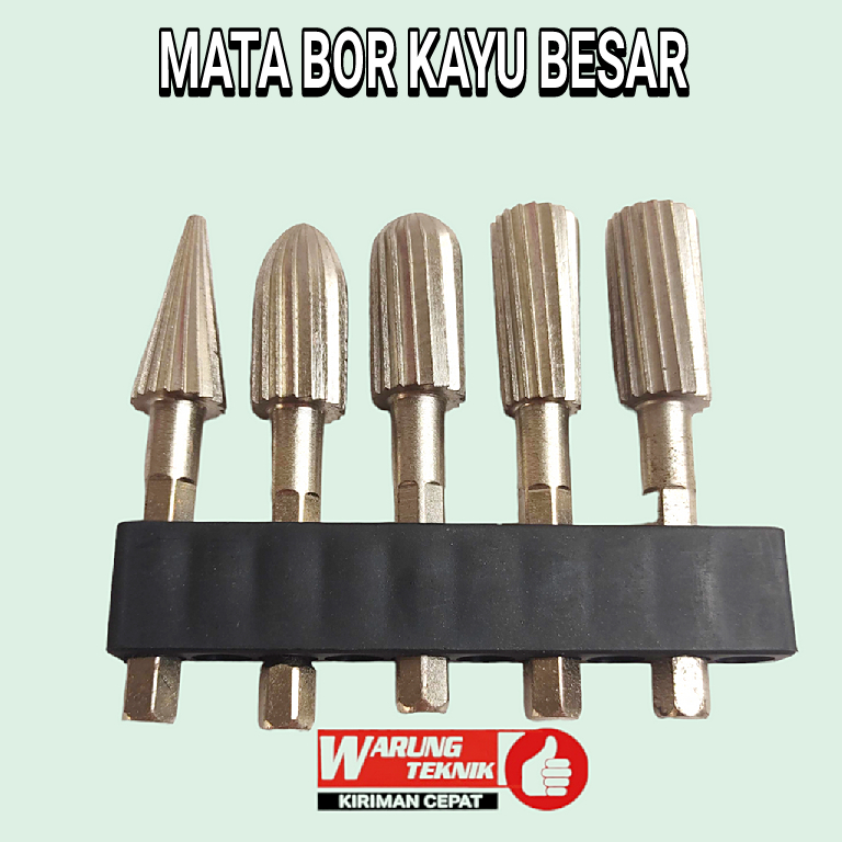 MATA BOR TUNER CUNER KAYU BESAR ISI 5 PCS