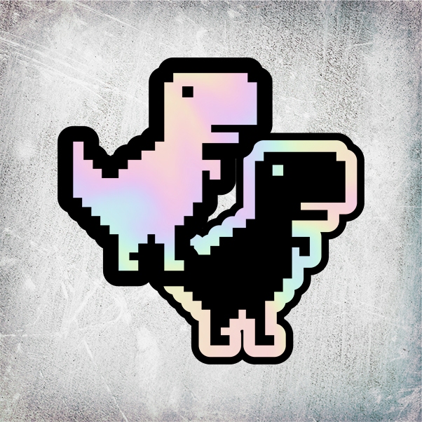 

STICKER HOLOGRAM LOGO DINOSAURUS