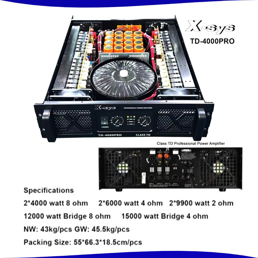 X-Sys Power Amplifier TD4000PRO/TD-4000 PRO Class TD Original