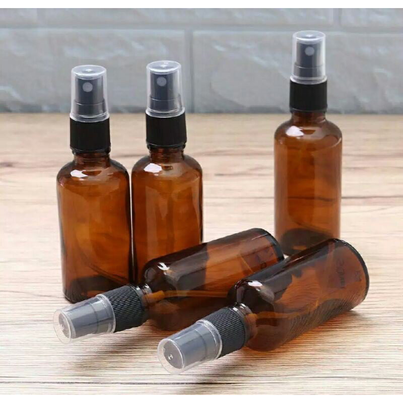 GROSIR Botol Spray Kaca Amber - 30ML