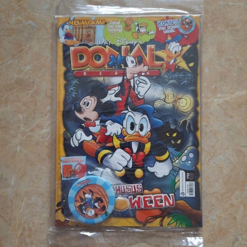 Komik Lebar Donal Bebek 1722 Edisi Khusus Halloween SEGEL Bonus Pin Donal Bebek