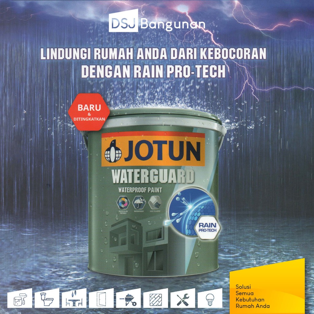 Jotun Waterguard Waterproof Paint Cat Tembok Eksterior 3.5 Liter