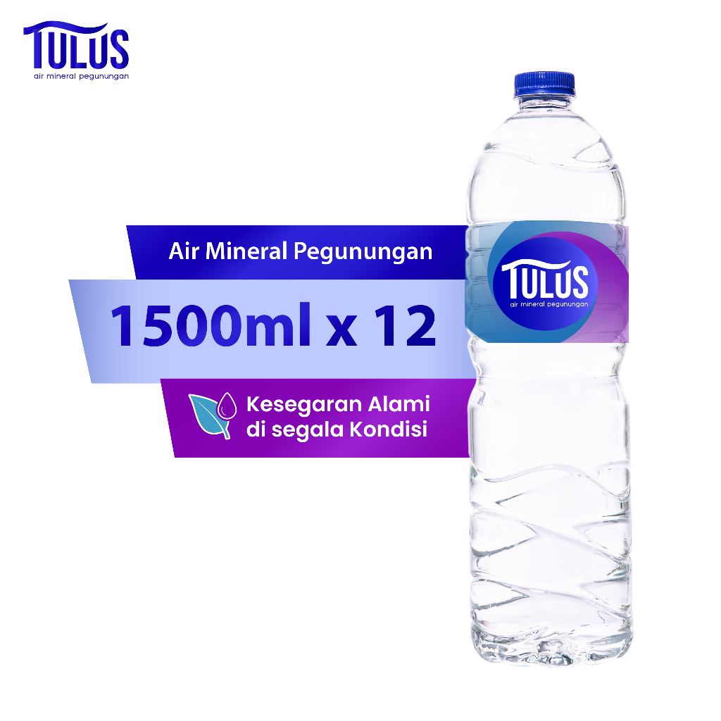 

TULUS Mineral Water 1500 ml x 12 botol (3 DUS) - Air Mineral pegunungan