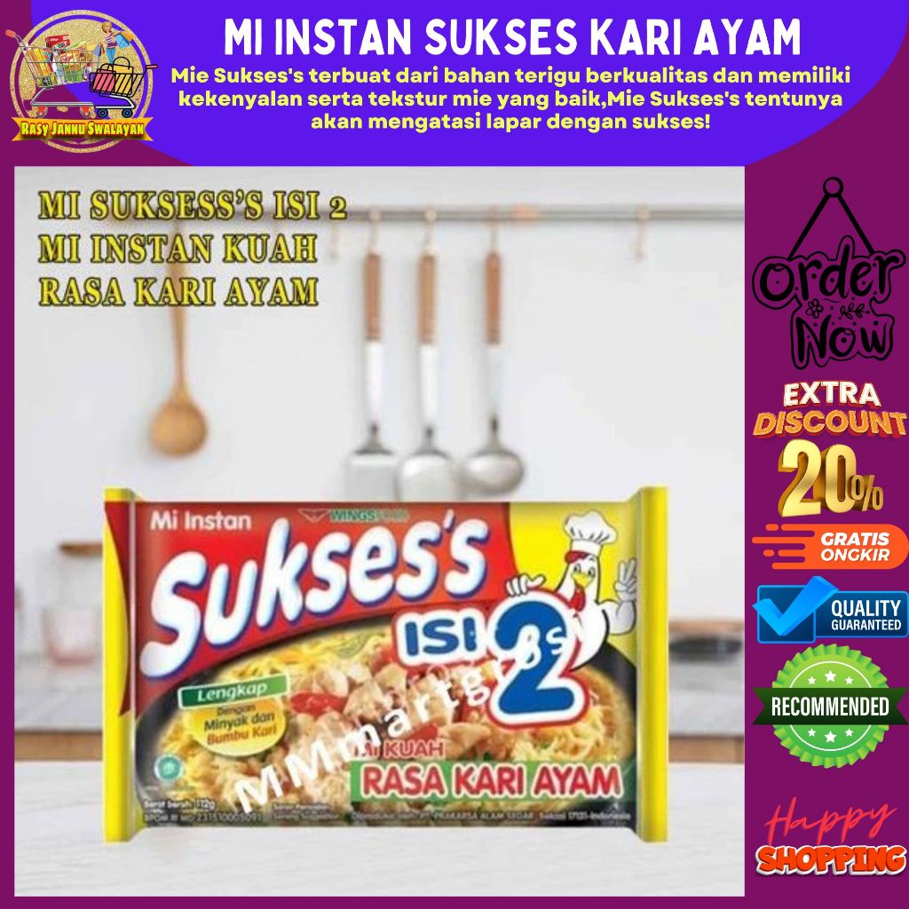 

Mie Suksess | Mi Sukses Instant Kuah Rasa Kari Ayam - 116 gr