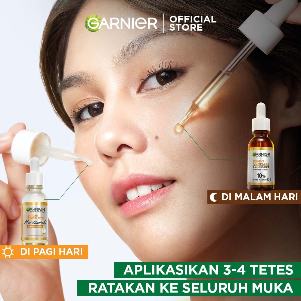 Garnier 2-Step Vitamin C Day &amp; Night Kit Micellar Vitamin C 400 ml + Bright Complete Serum 30 ml + Overnight Serum 30ml