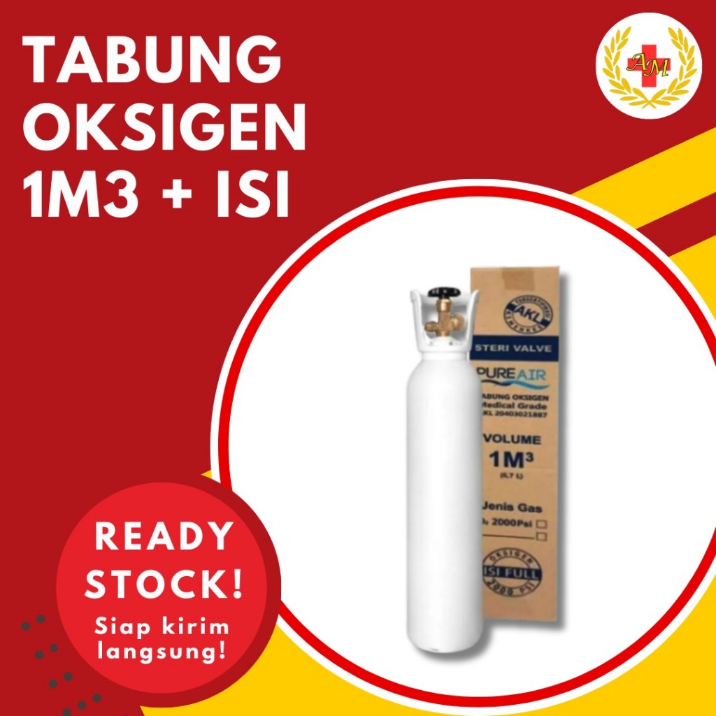 Tabung Oksigen 1 Meter Kibik / Tabung Oksigen 1 Meter3  Tabung Oxygen Medis Plus Isi
