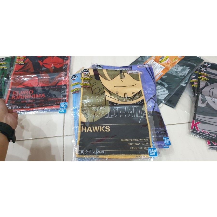 ICHIBAN KUJI MY HERO ACADEMIA I HANDUK PANJANG 60*20 HAWKS