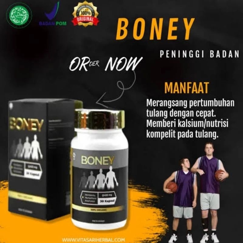 Boney Asli Original Kapsul Peninggi Herbal Obat Peninggi Badan