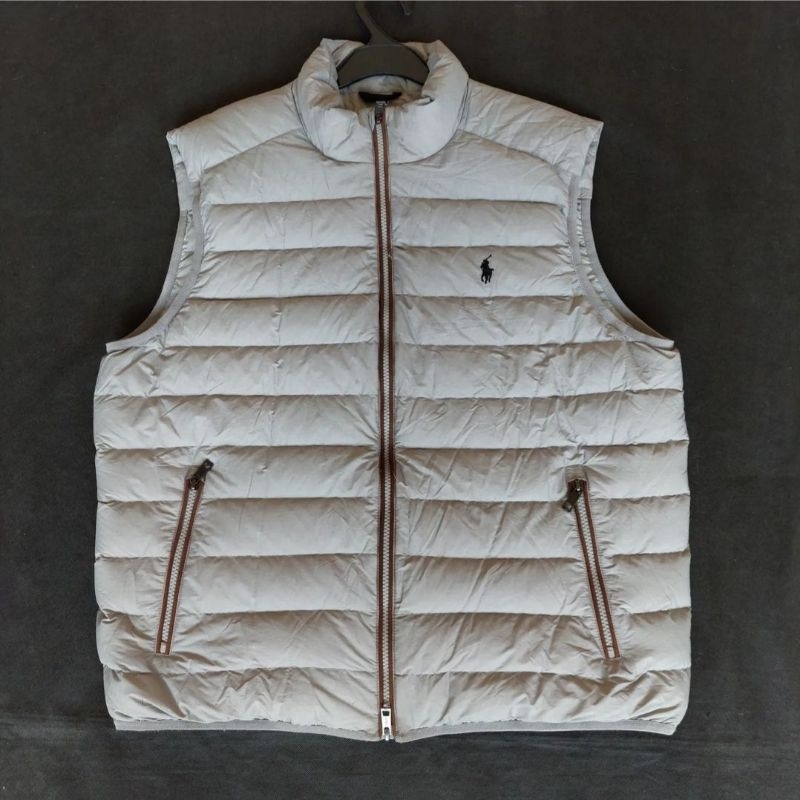 POLO RALPH LAUREN PUFFER VEST JACKET BULU ANGSA, Kondisi Mulus, Size L fit XL