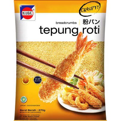 

Terkini KOBE Tepung Breadcrumbs Roti 200 gr