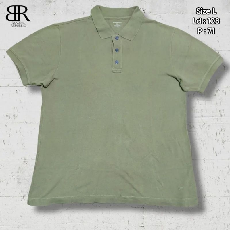 Kaos Polo Banana Republic Olive Original Second Preloved
