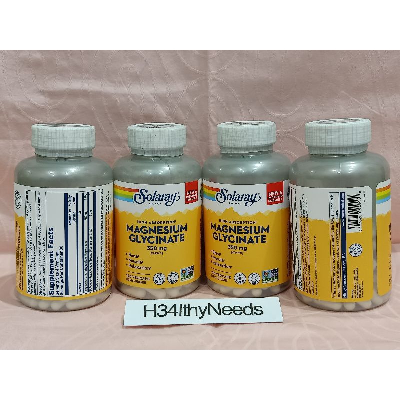 Solaray Magnesium Glycinate - 120 veg caps