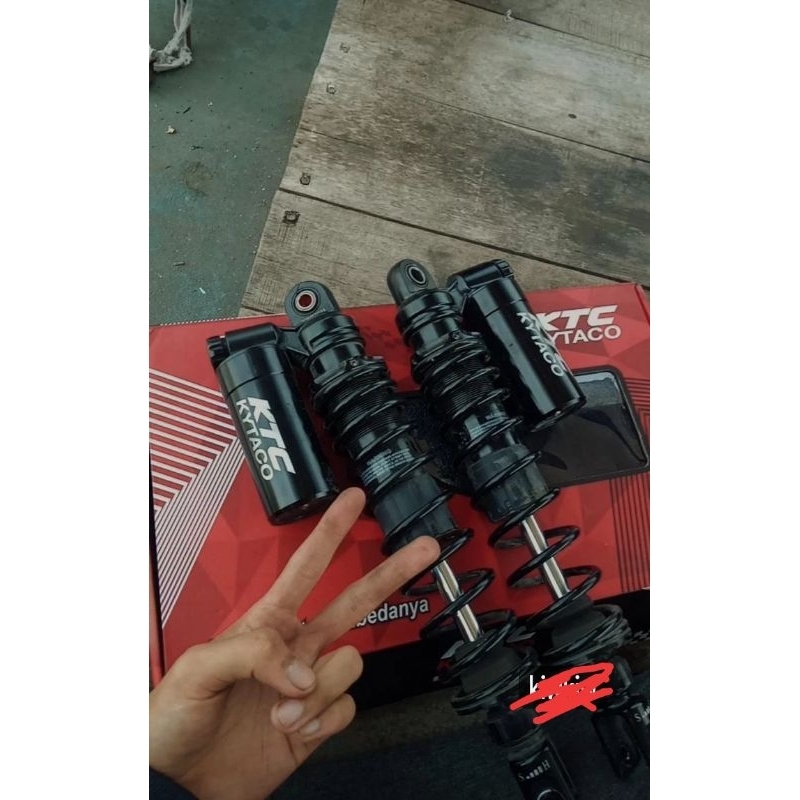 shock tabung ktc kytaco ORIGINAL ukuran 345mm bekas pemakaian x max, pnp juga ke nmax aerox pcx