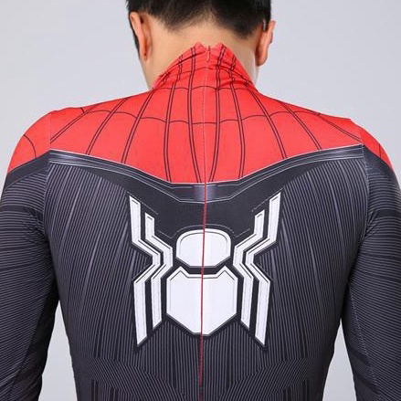 ➦✫✢ Kostum Spiderman Merah Hitam Baju Cosplay Superhero Anak Dan Dewasa + Topeng