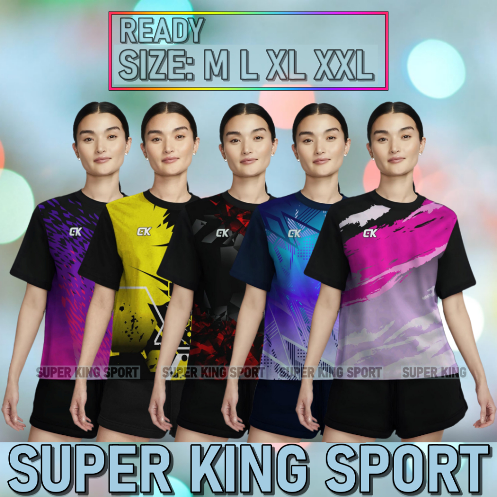 BAJU OLAHRAGA WANITA 1 SET KAOS VOLLY WANITA BAJU VOLLY BAJU BADMINTON CEWEK BAJU VOLI PEREMPUAN JER